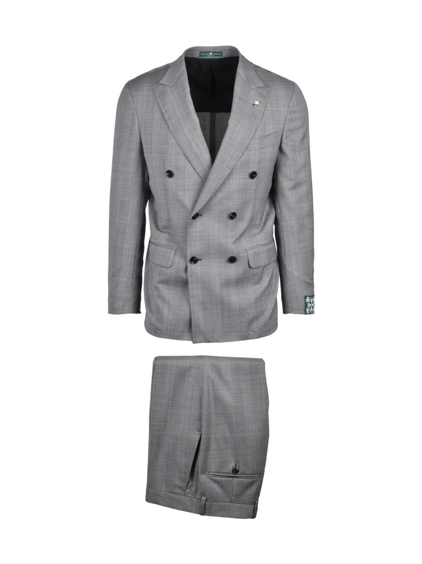 Sartoria Massacri Grey Virgin Wool Polyester Elastane Men Suit