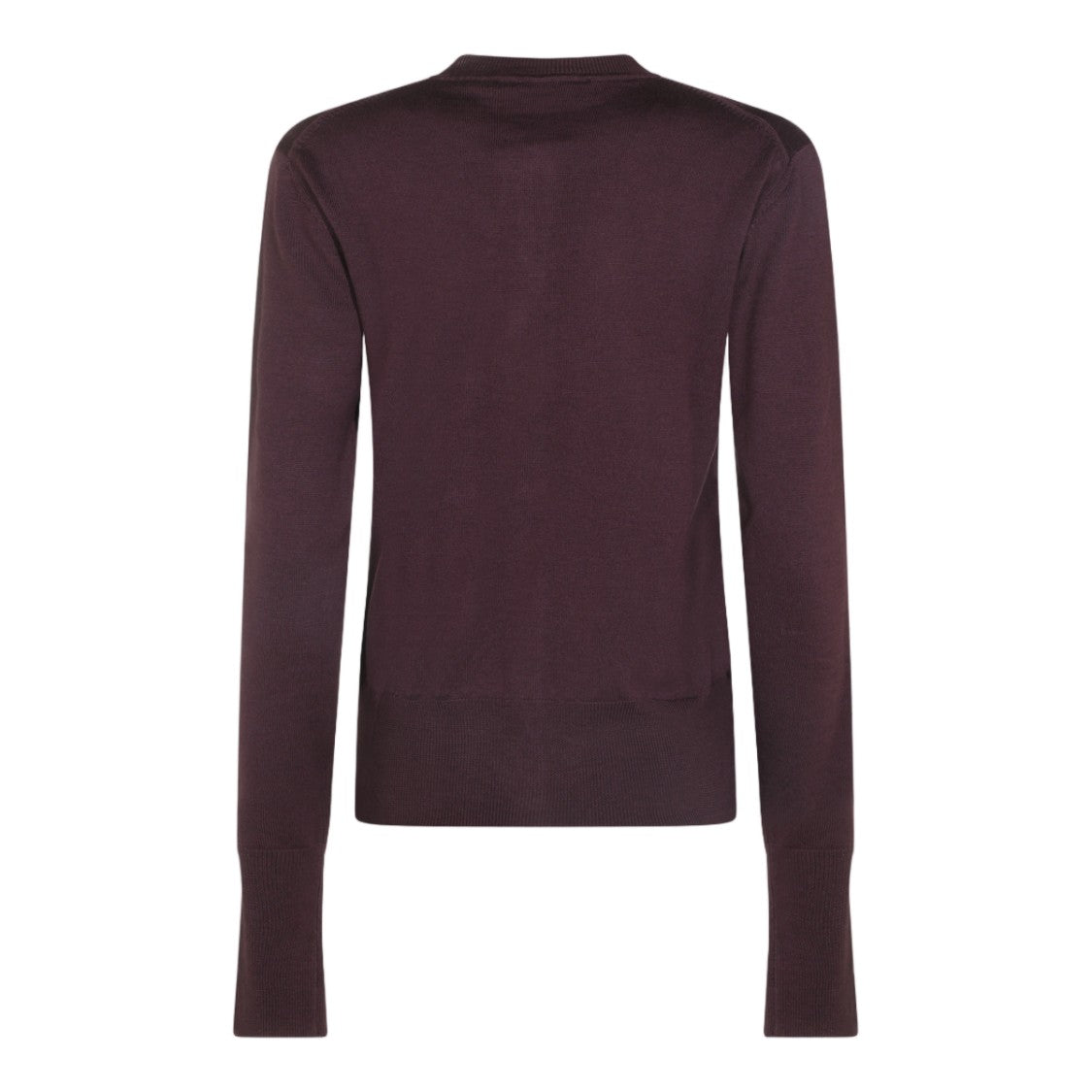 Vivienne Westwood Deep Plum Knit Sweater With Button-Down Front
