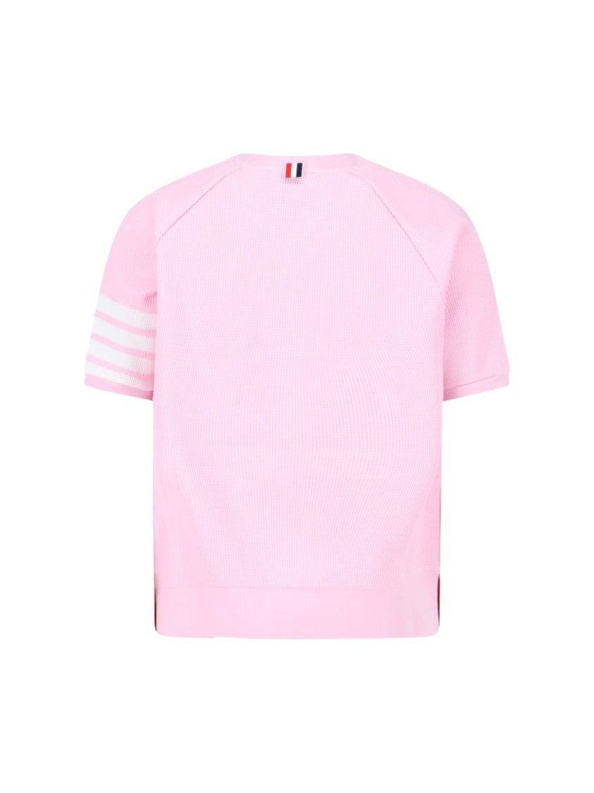 Thom Browne "4-Bar" Logo T-Shirt – Pink