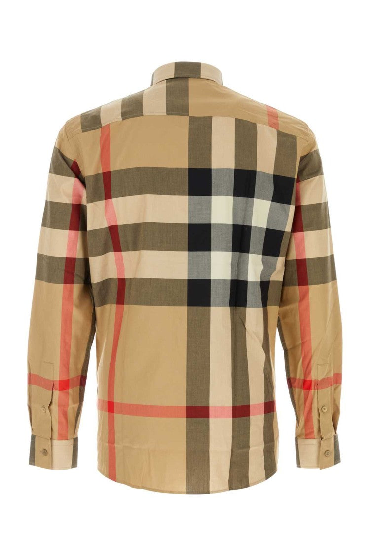Burberry Checkered Long-Sleeve Shirt With Structured Collar