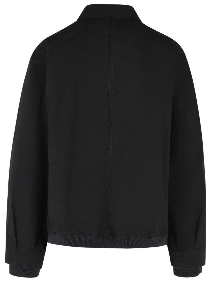 Sacai Reversible Black And Green Polyamide Jacket