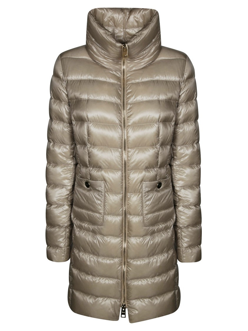 Herno Mid-Length Puffer Jacket With Tailored Fit And High Collar