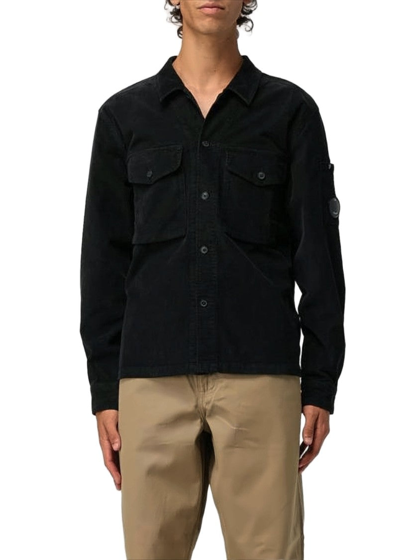 C.P. Company Structured Button-Up Jacket With Iconic Design Features