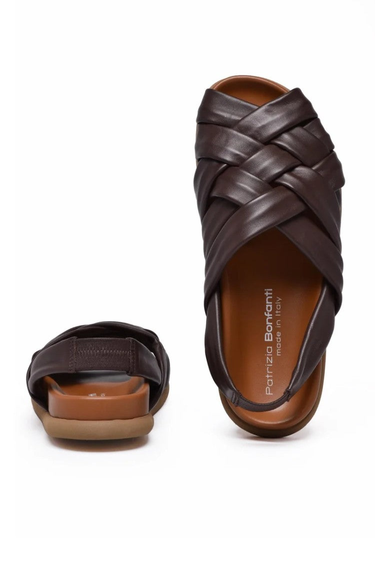Patrizia Bonfanti Woven Leather Slide Sandal