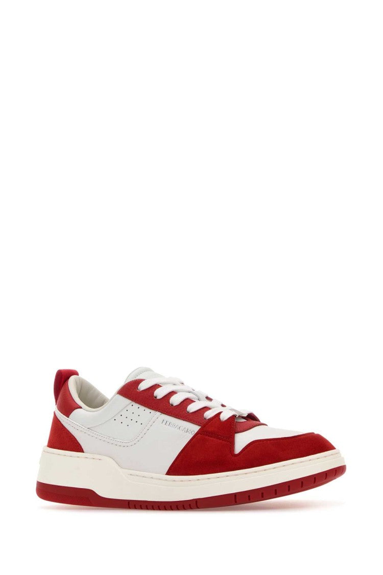 Salvatore Ferragamo Contemporary Red And White Sneakers