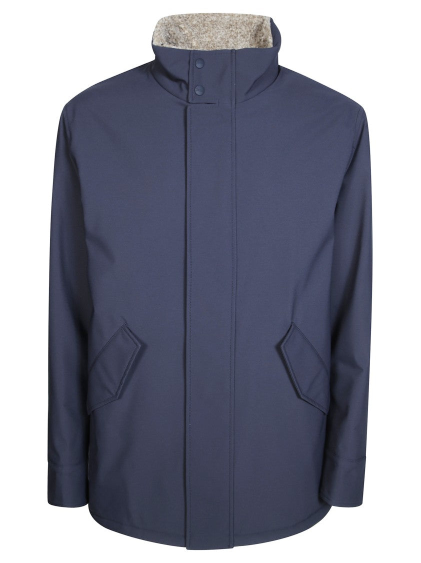 Herno Blue Minimalist Parka