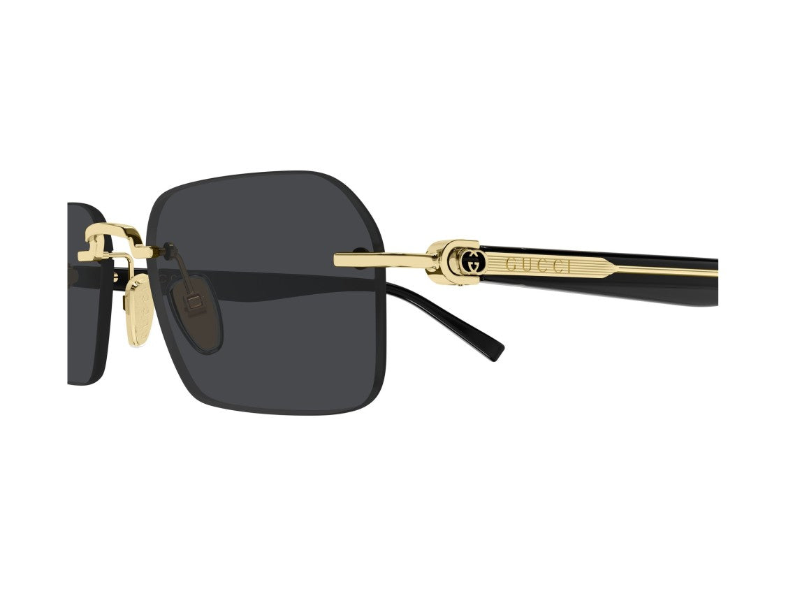 Gucci Gold Gg2259s Rimless Square Sunglasses
