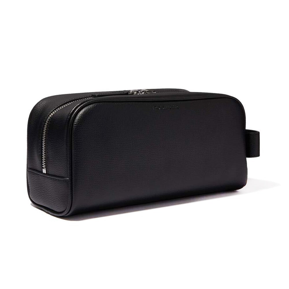 Roderer Award Wash Bag - Italian Leather Black