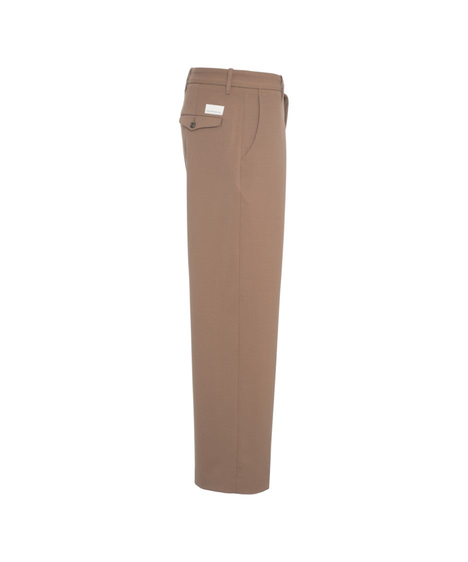 Nine In The Morning Brown Baggy Trousers With Relaxed Fit And Modern Silhouette