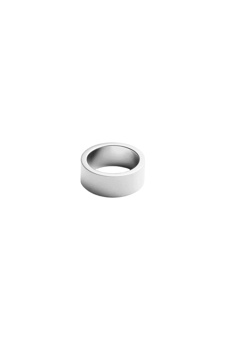 Mm6 By Maison Margiela Polished Palladium Brass Numeric Signature Ring