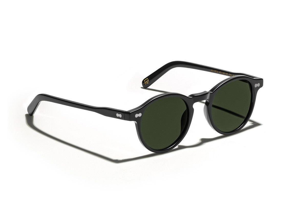 Moscot Green Or-Mil-S Round Acetate Sunglasses