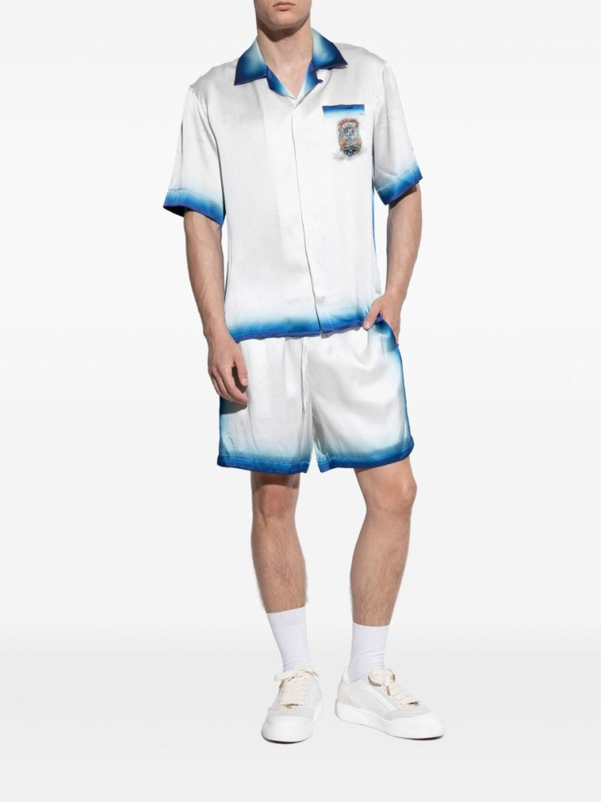 Casablanca Low-Top Leather Sneakers With Suede Accents