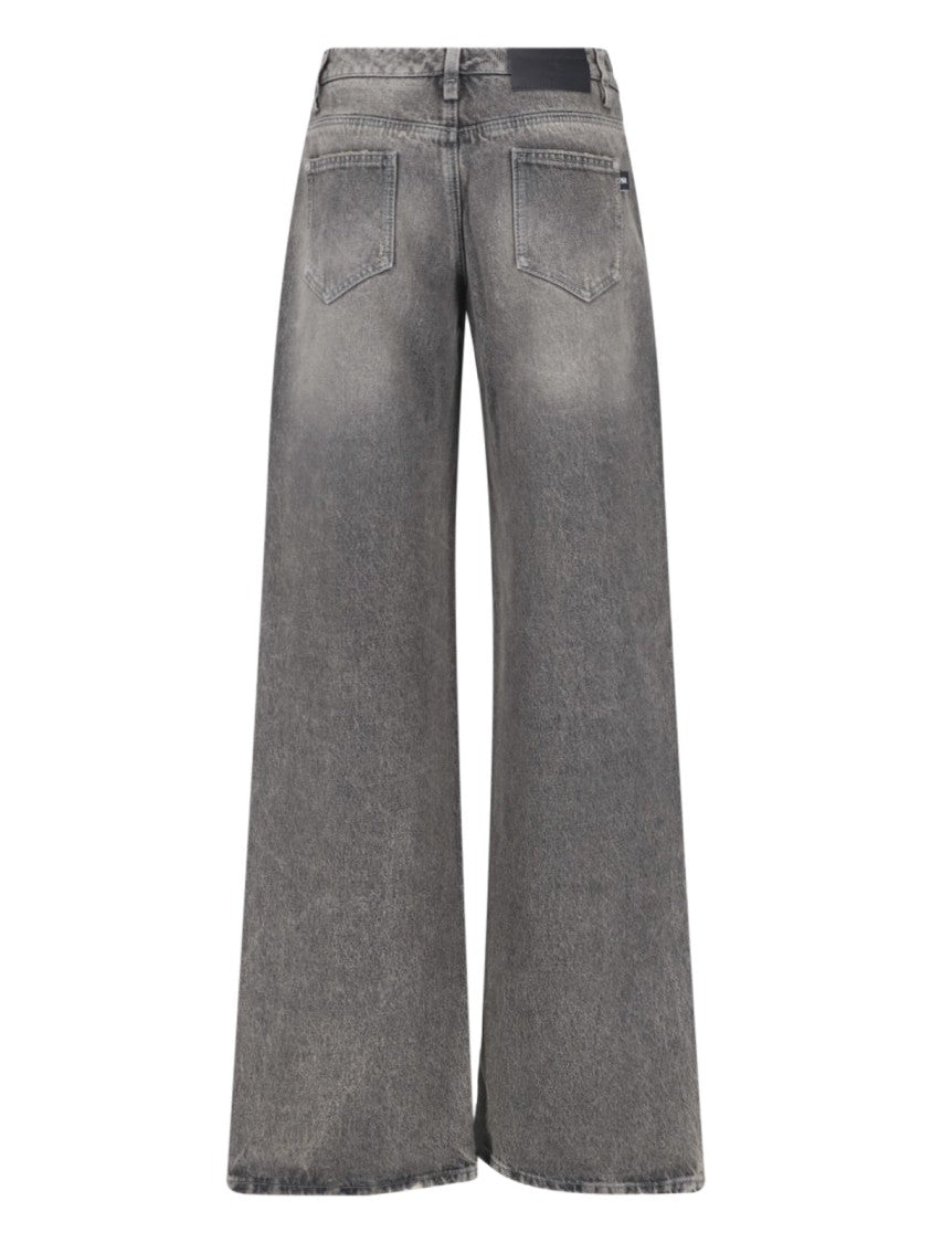 Ermanno Scervino Wide-Leg Cotton Denim Jeans