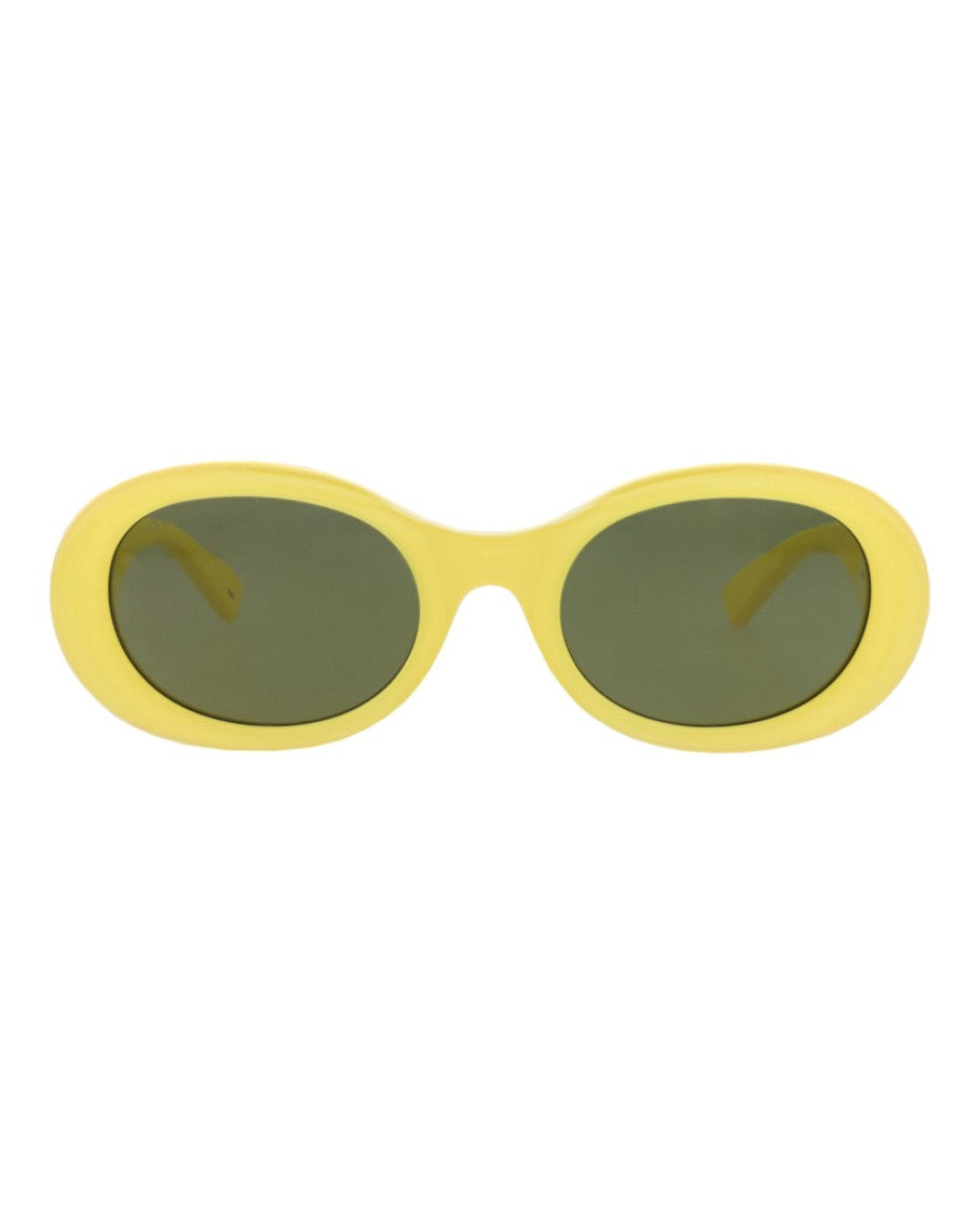 Gucci Round-Frame Recycled Acetate Sunglasses With Elegant Accessories