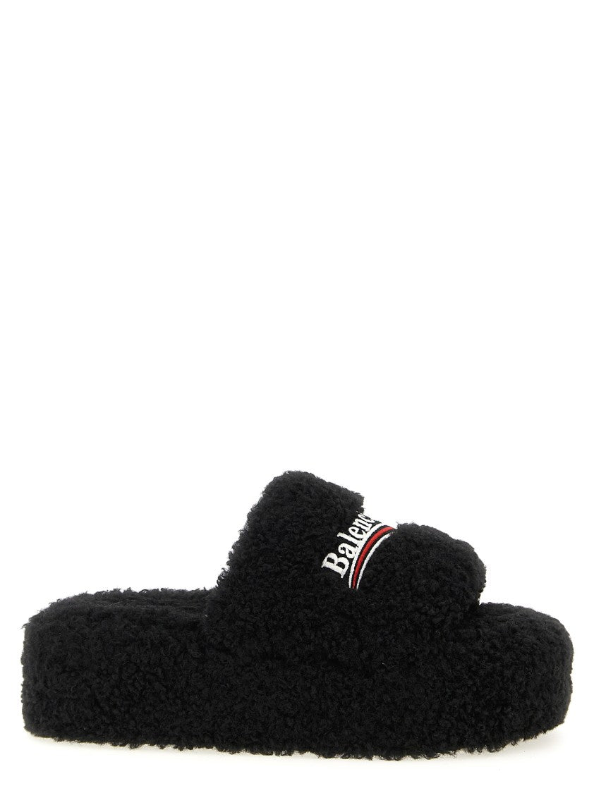 Balenciaga 'Furry Platform' Slides