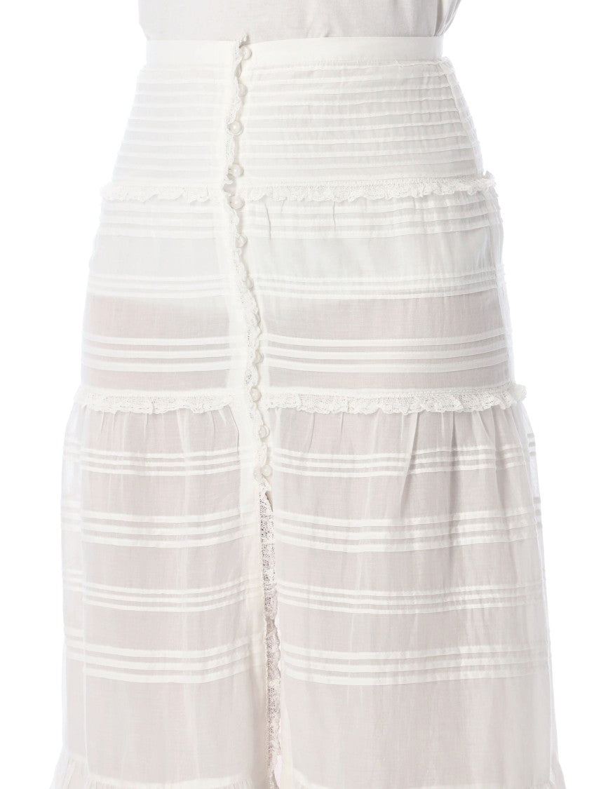 Isabel Marant Étoile Paoline Organic Cotton & Lace Skirt