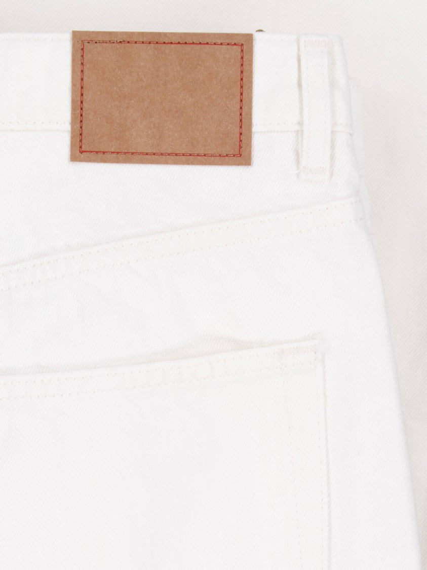 Jeanerica Straight Fit White Denim Jeans With Classic Five-Pocket Design