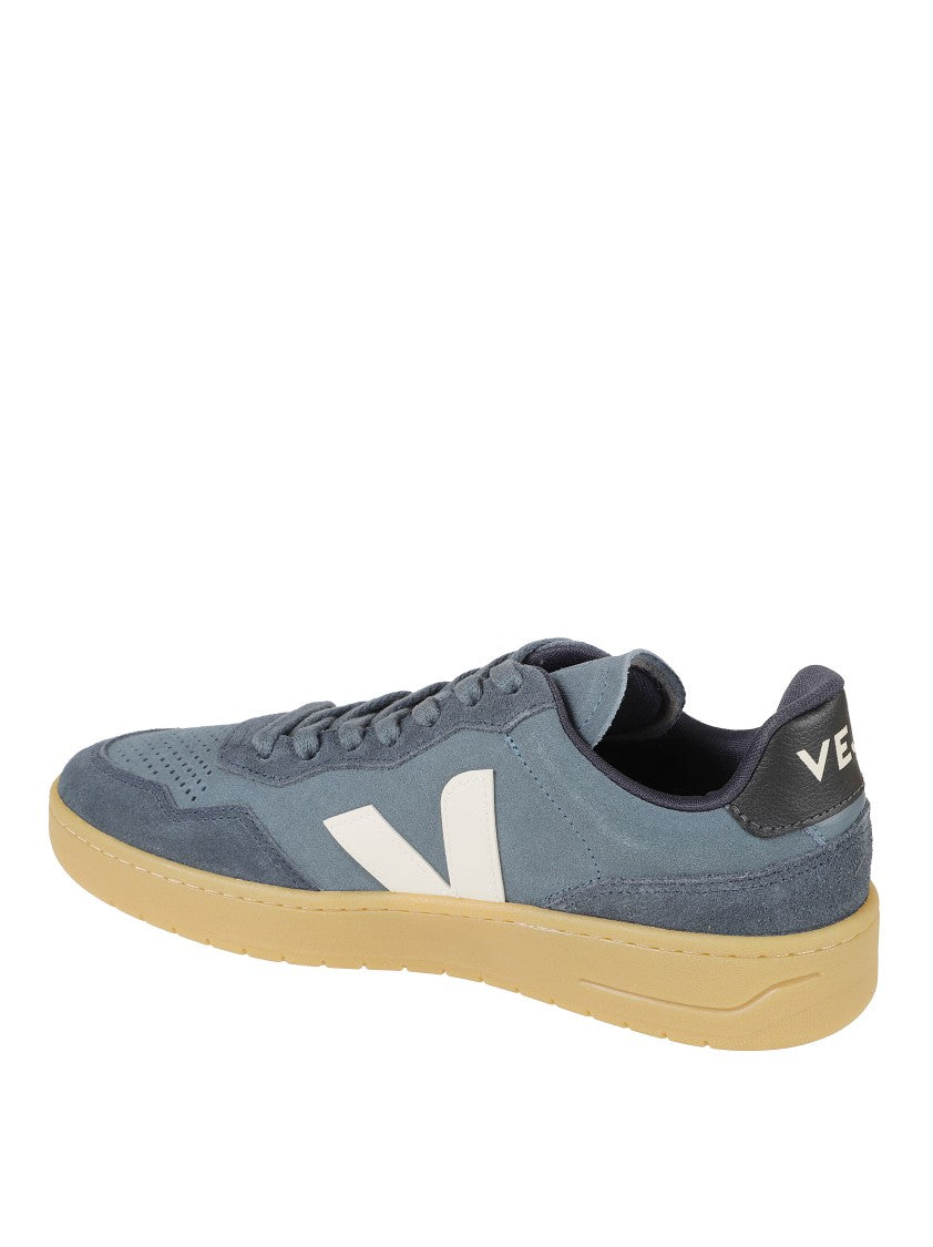 Veja Low-Top Suede Sneakers In Muted Blue