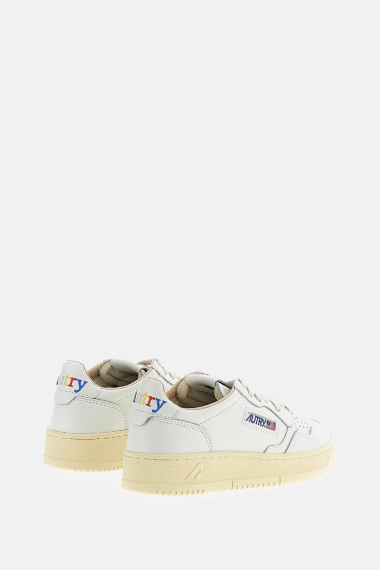 Autry White Medalist Low Leather Sneakers