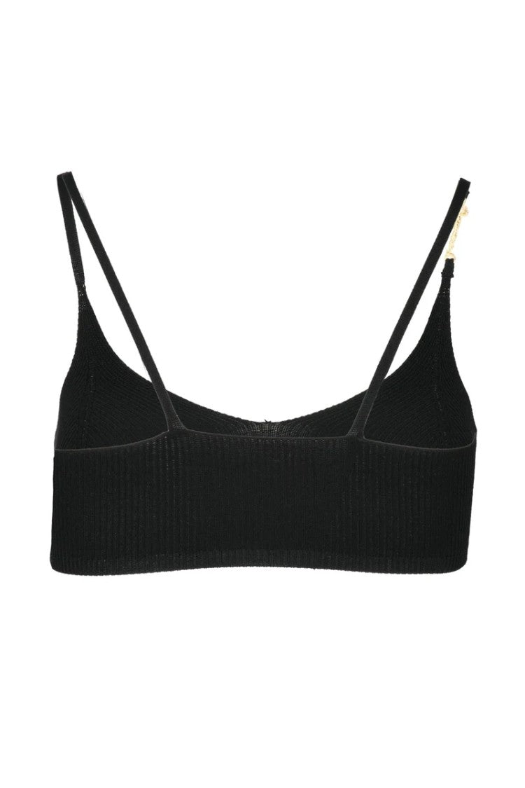 Jacquemus Black Viscose Polyester Polyamide Women's Viscose Top