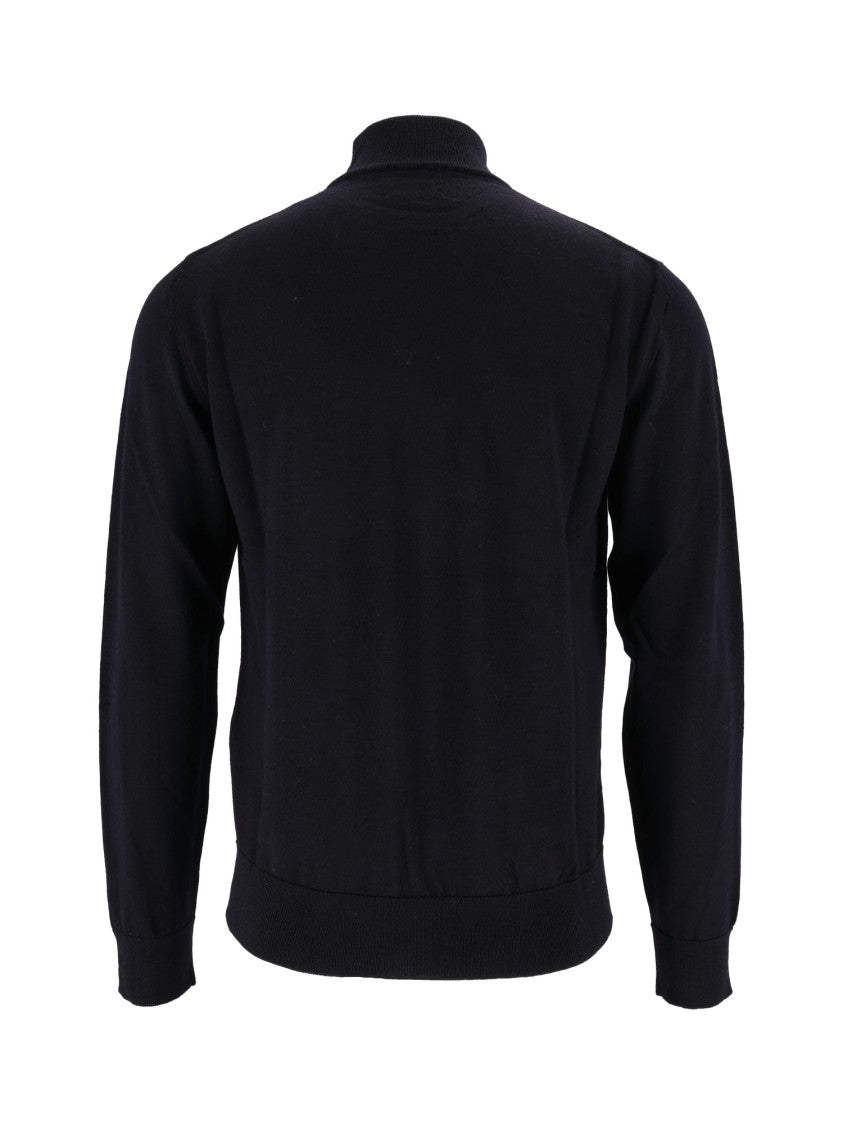 Ballantyne Wool Fitted Half-Turtleneck Sweater