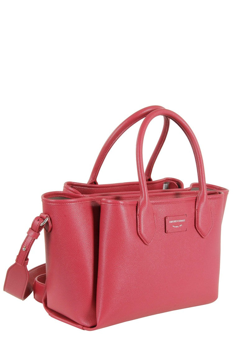 Emporio Armani Triple Compartment Faux Leather Shopping Bag