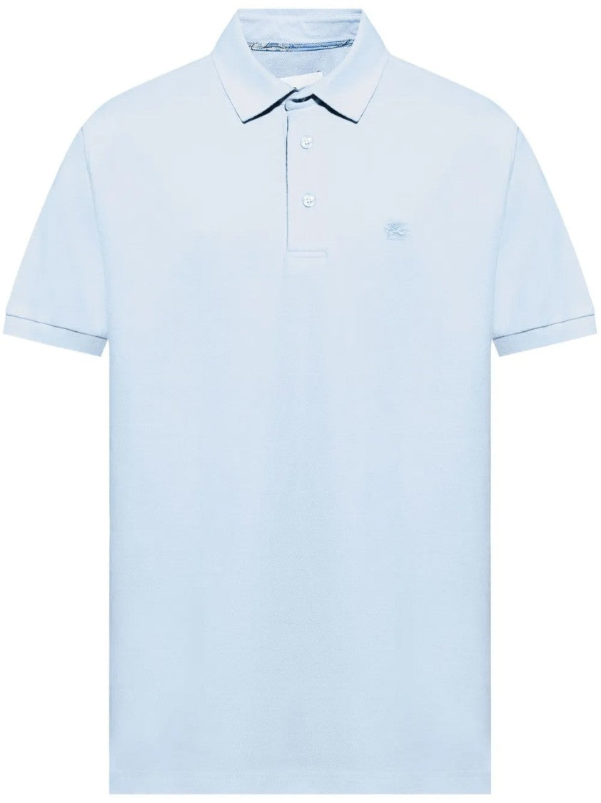 Etro Short Sleeve Polo Shirt With Subtle Print