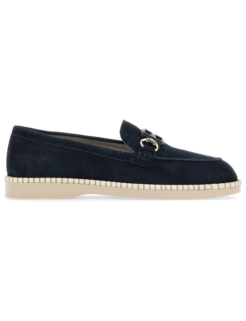 Hogan Low Blue Moccasin