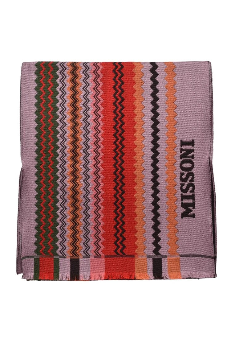 Missoni Red Green Wool Scarf