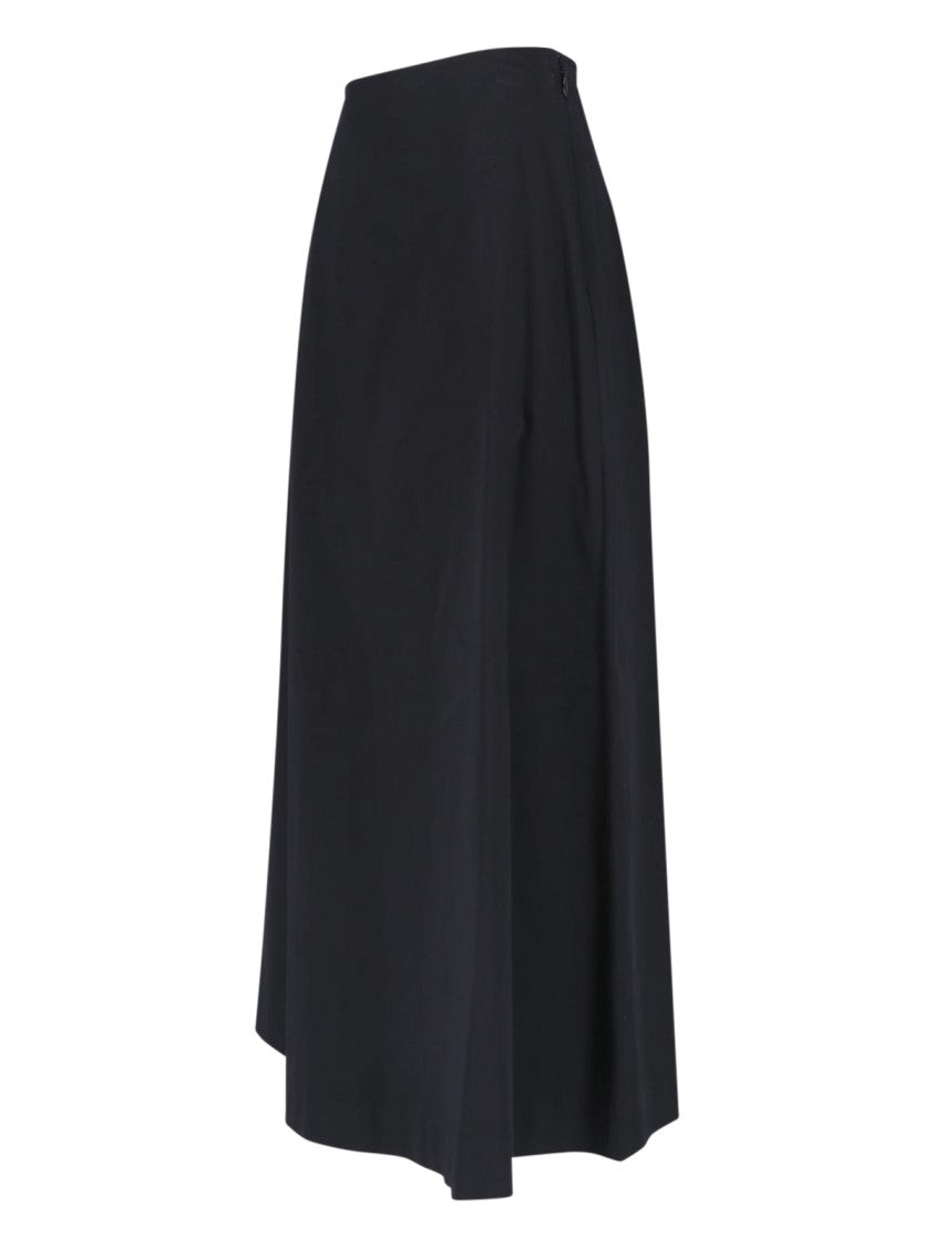 Matteau Black A-Line Wrap-Style Skirt