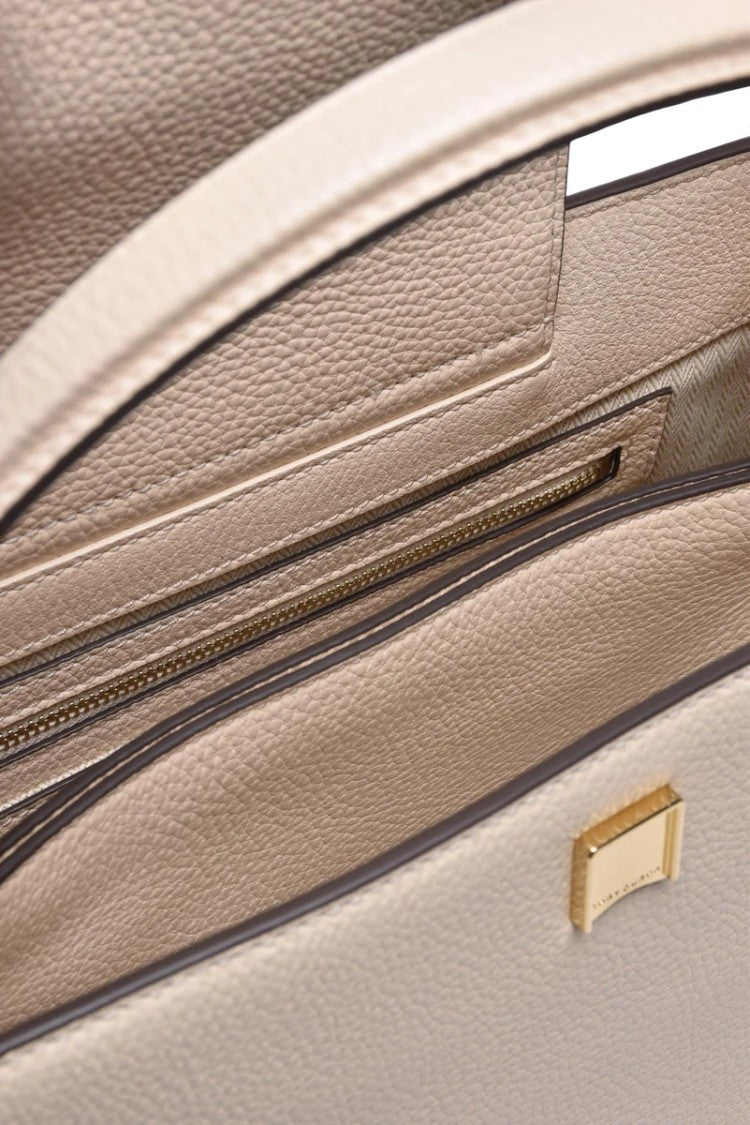 Tory Burch Britten Satchel Tote Bag - Cream