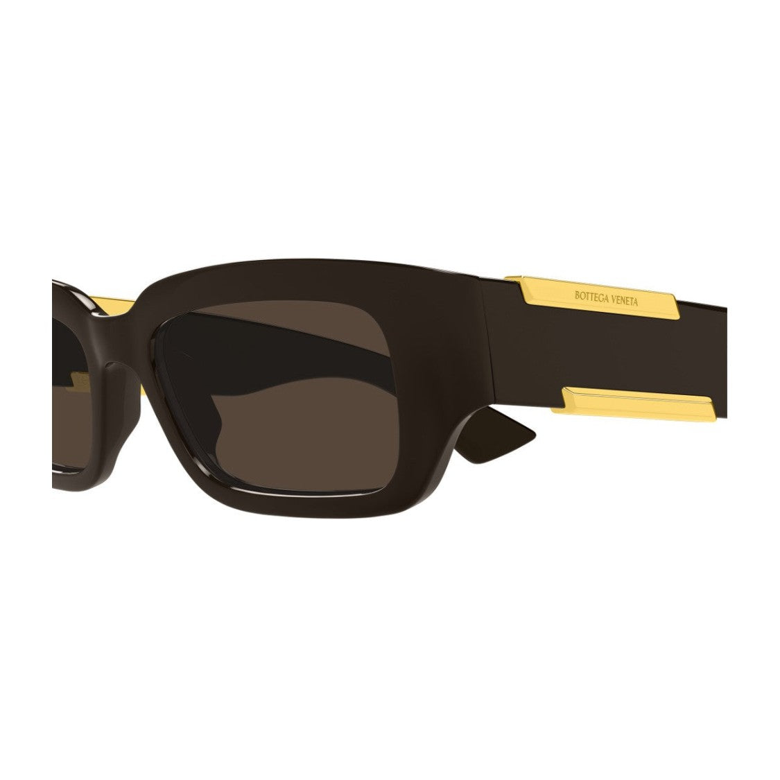 Bottega Veneta Brown Bv1406s Ribbon Bio-Injected Rectangular Sunglasses