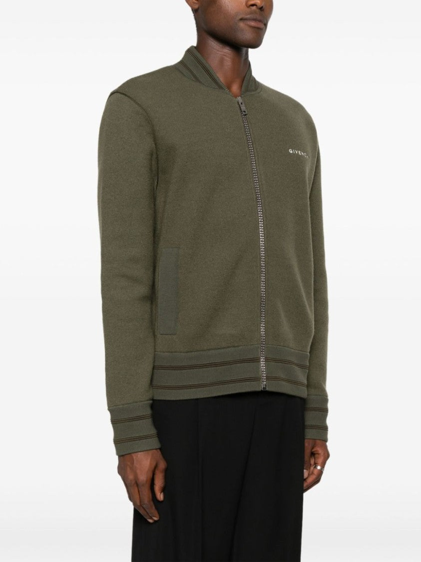 Givenchy Ivy Green Wool Fleece Jacket