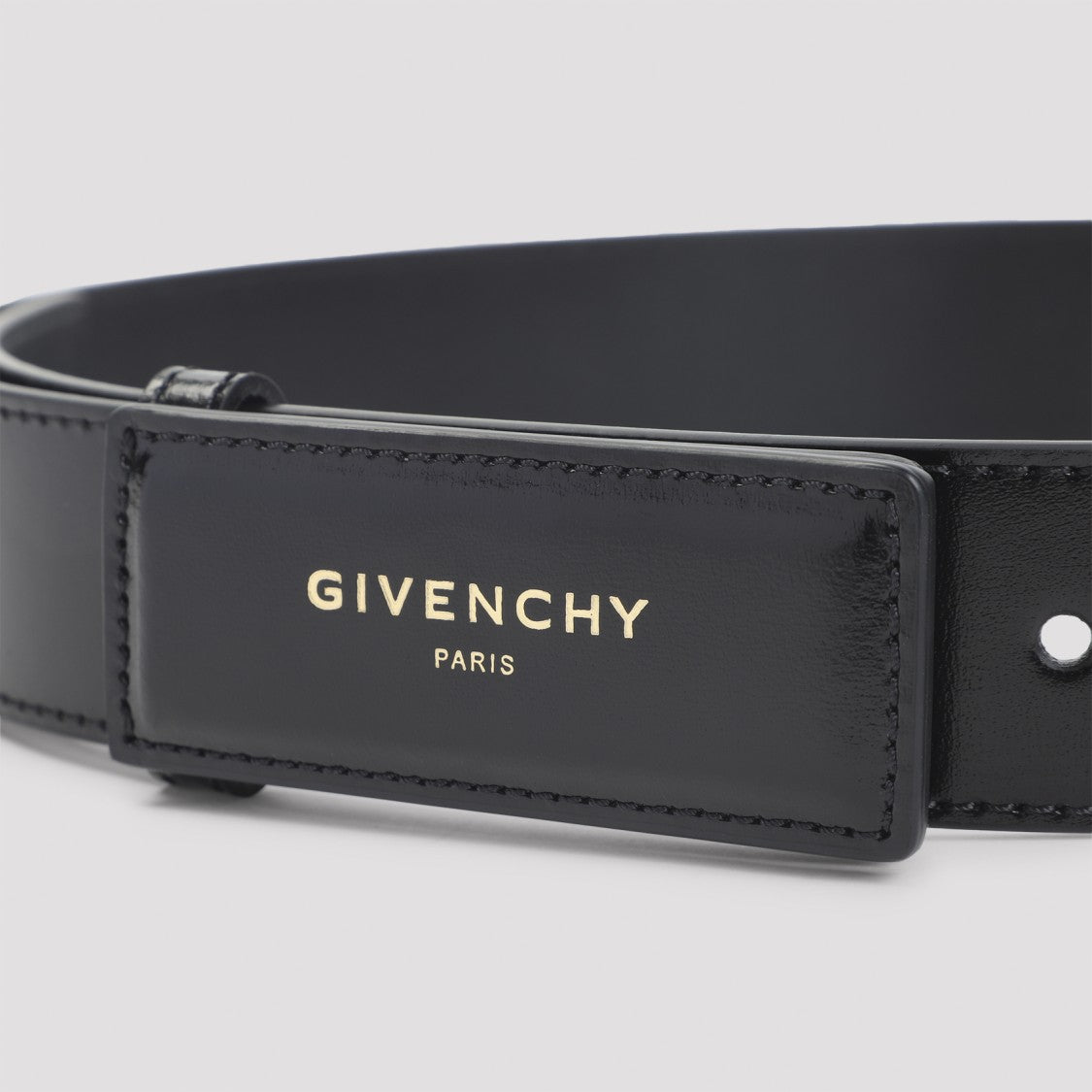 Givenchy Black Calf Leather Belt With Polished Finish