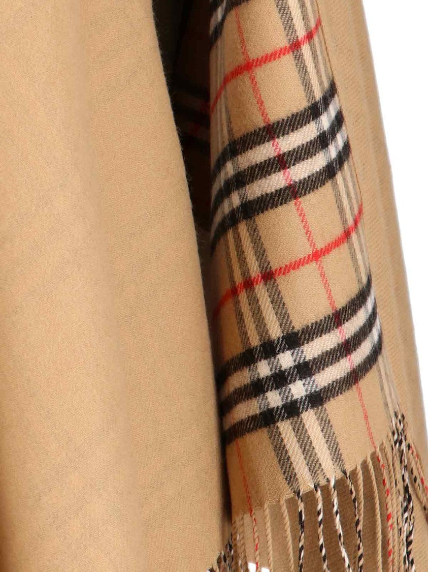 Burberry Reversible Merino Wool Mantle With Asymmetrical Hem