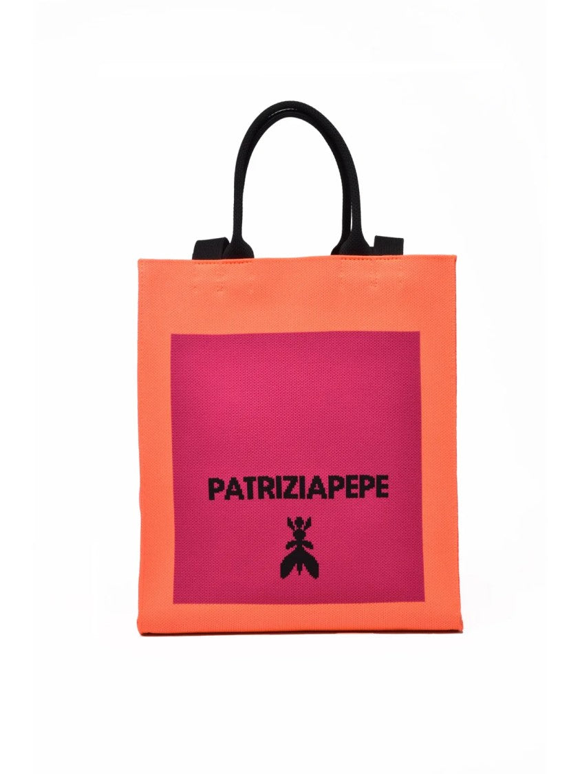 Patrizia Pepe Shoulder Bag Polyester - Orange/Fuchsia