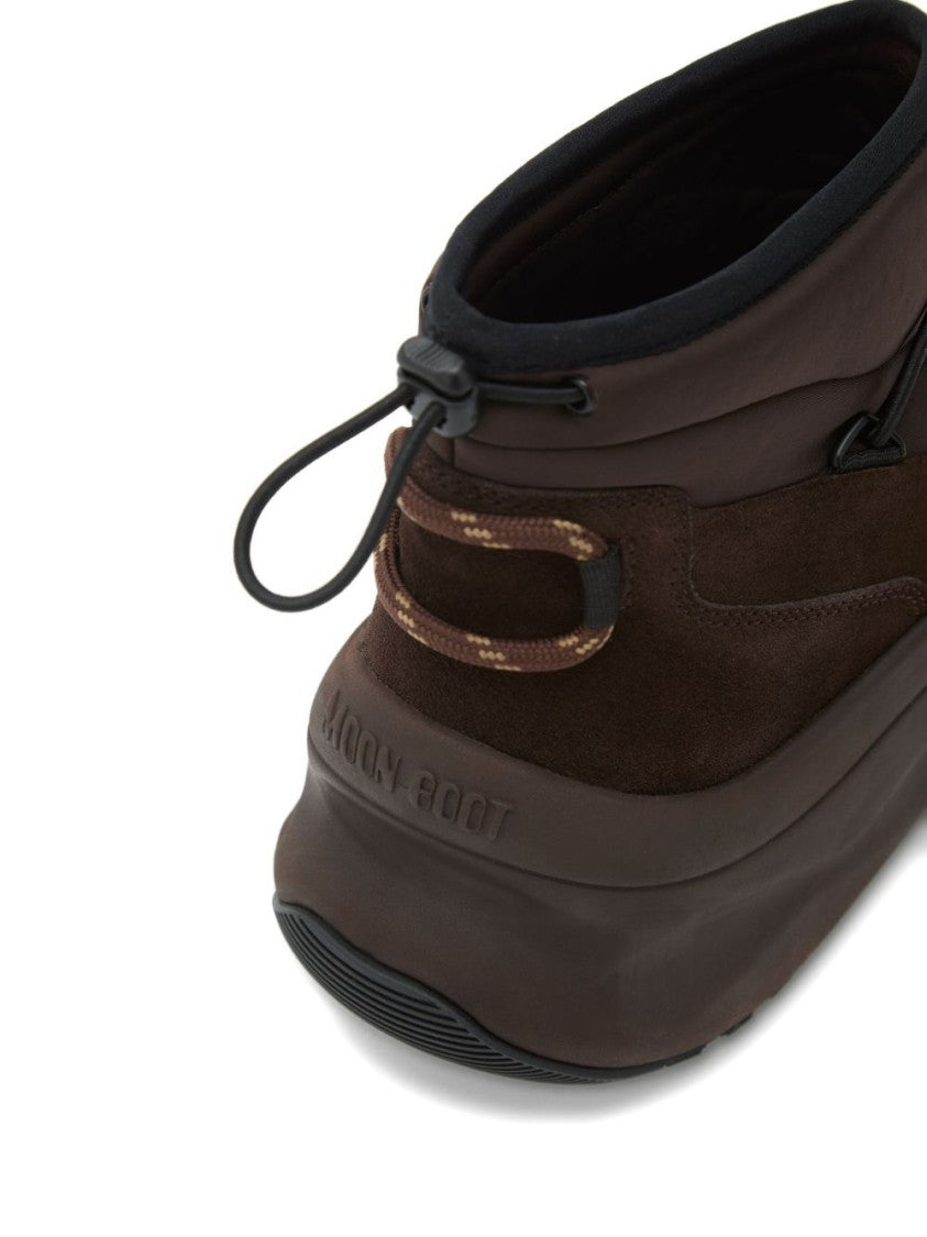 Moon Boot Brown Polyester Ankle Boots With Sculpted Sole