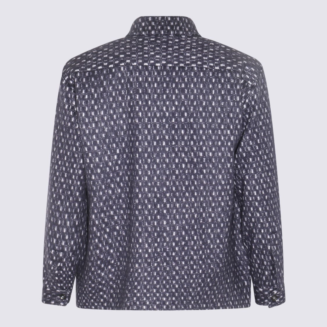 Kiton Patterned Black Casual Shirt With Classic Collar