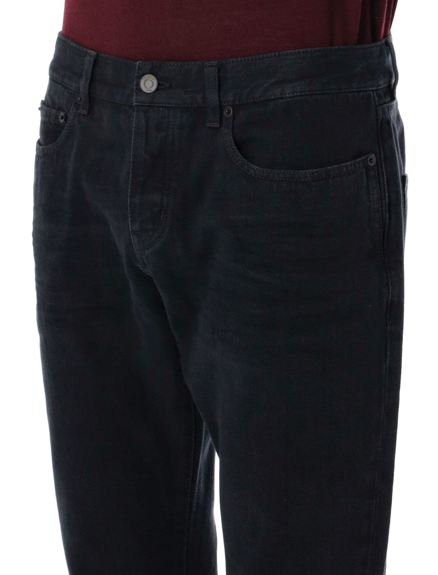 Saint Laurent Low-Rise Slim Jeans Black