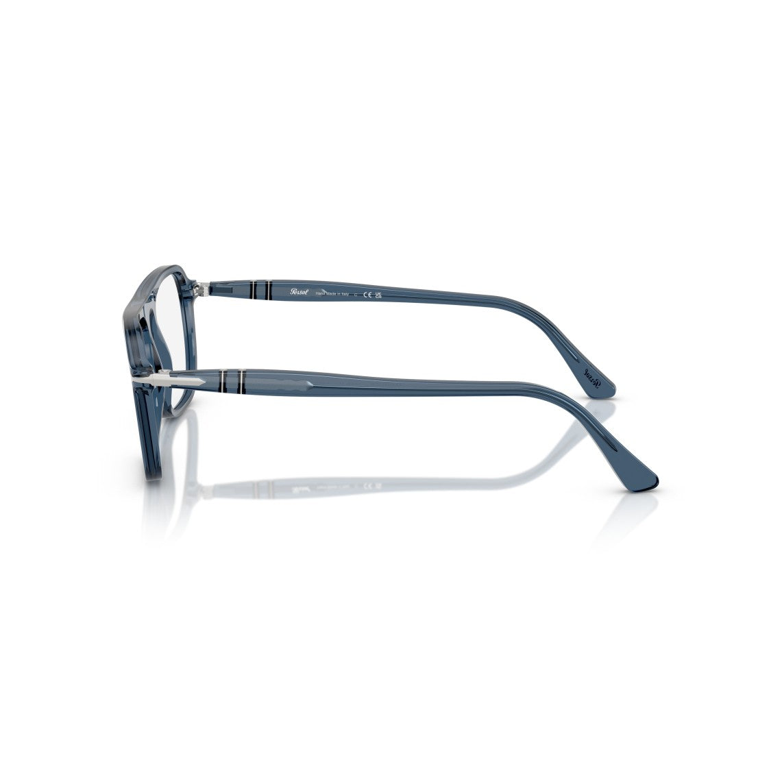 Persol 0Po3359v Translucent Acetate Square Frame Eyeglasses With Keyhole Bridge