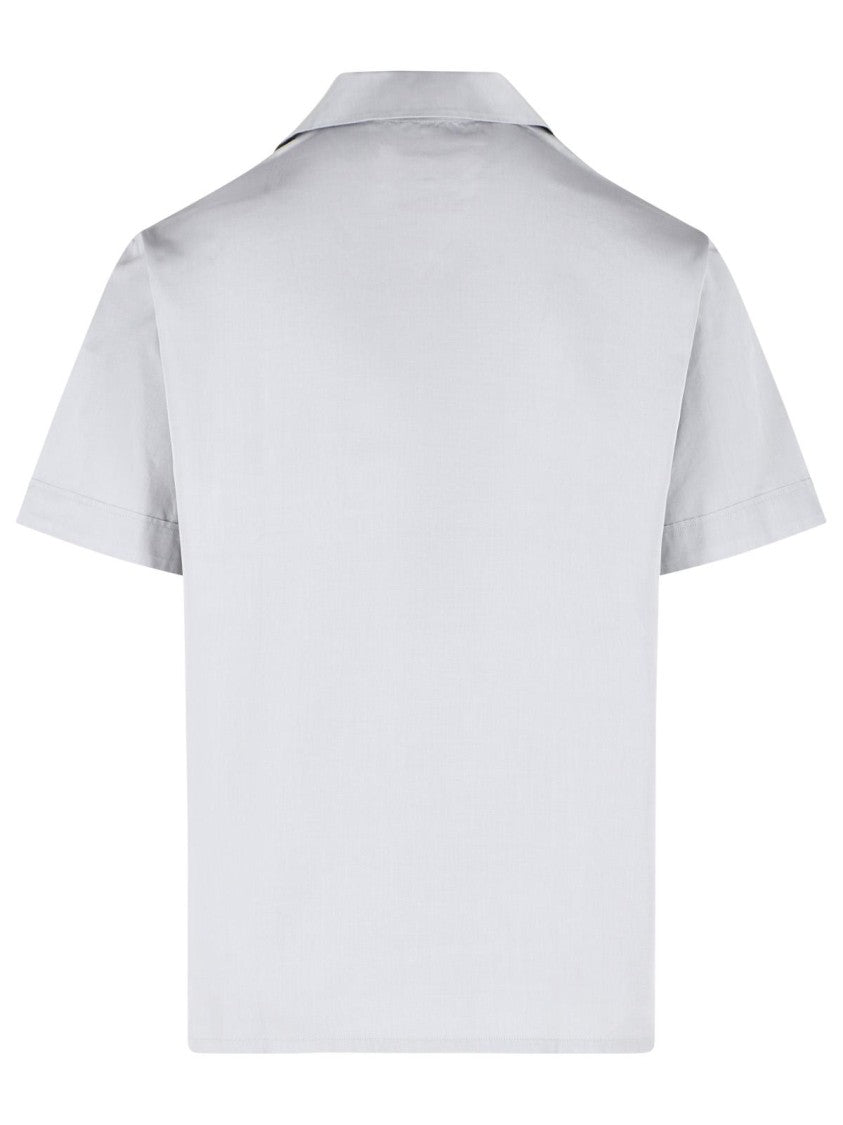Maison Margiela Cotton Shirt With Grey Bowling Collar