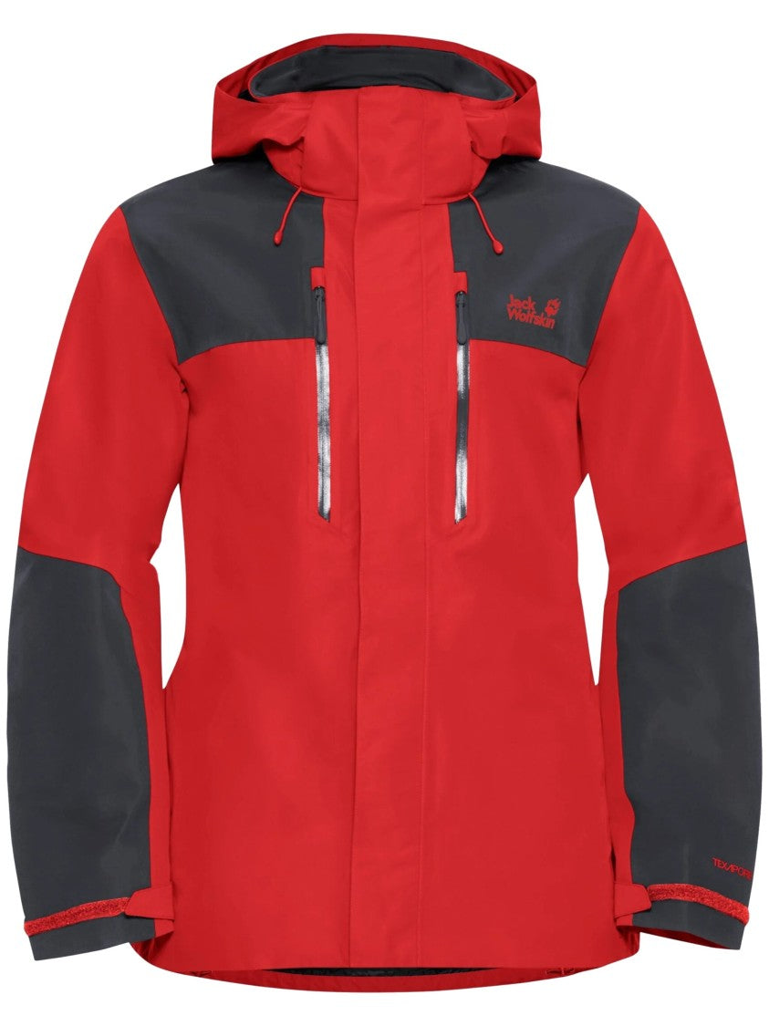 Jack Wolfskin Red/Dark Grey Jasper Outdoor Jacket