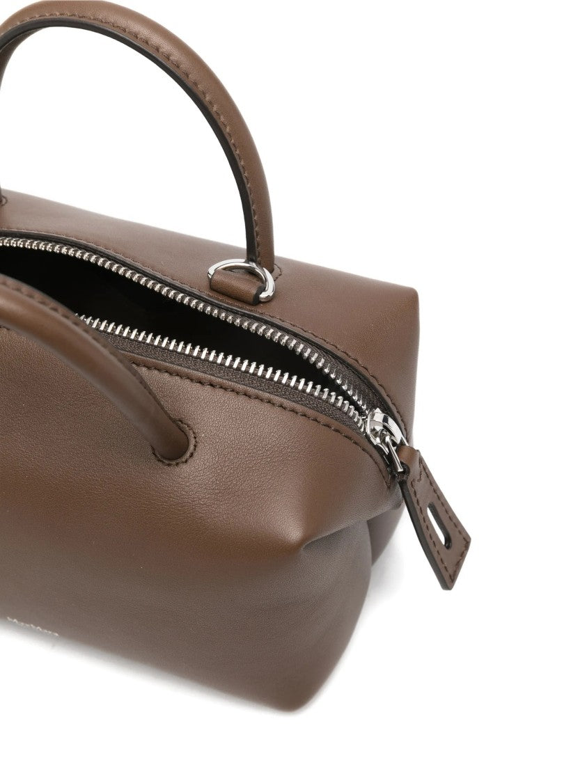 Max Mara Brown Holdalls Structured Leather Holdall Bag