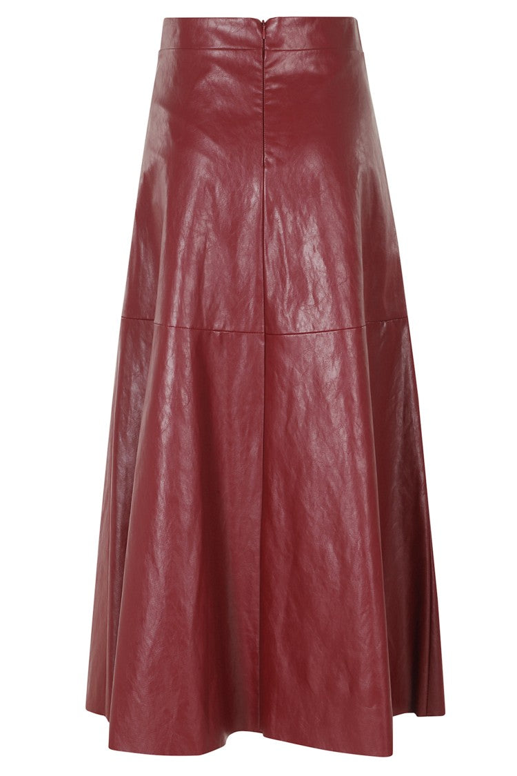 Federica Tosi Ruby Leather Metal Trim Circle Polyurethane Skirt
