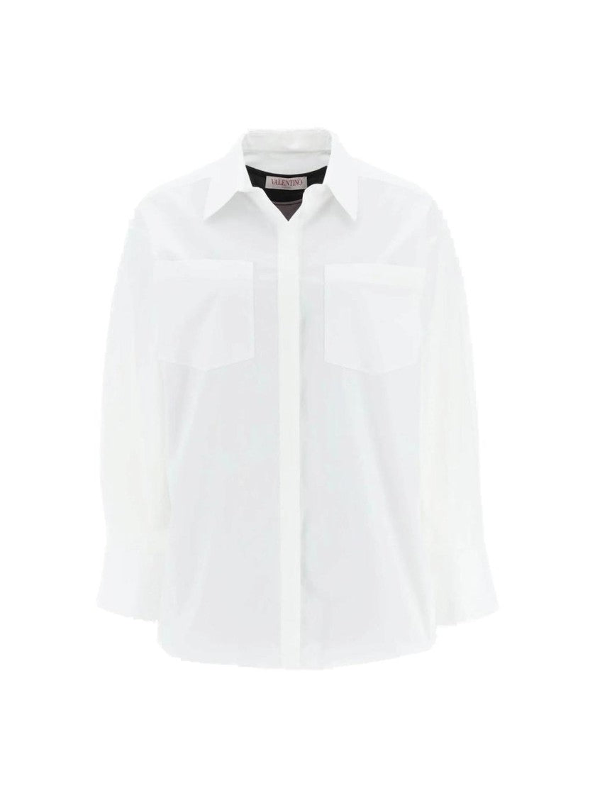 Valentino Cotton Poplin Mini Shirt Dress