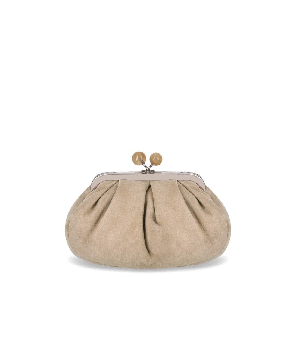 Max Mara Pasticcino Valois Small Beige Clutch