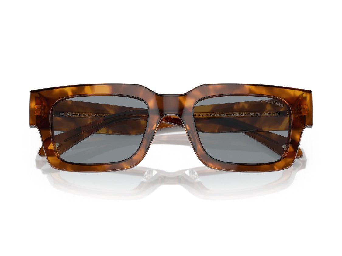Giorgio Armani Tortoiseshell 0Ar8184u Acetate Oversized Square Sunglasses