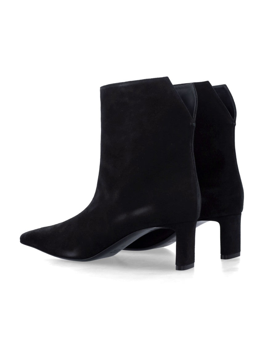Khaite Ona Pointed Suede Blade Heel Boots