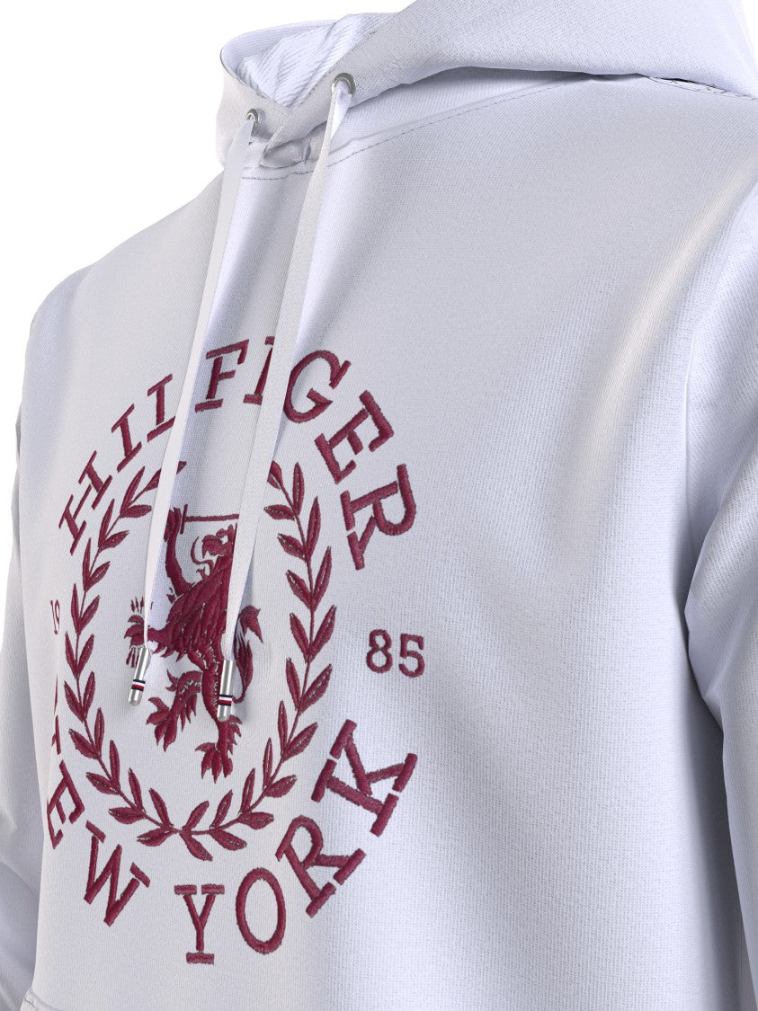 Tommy Hilfiger Maroon Graphic Crest Print Hoodie Pocket