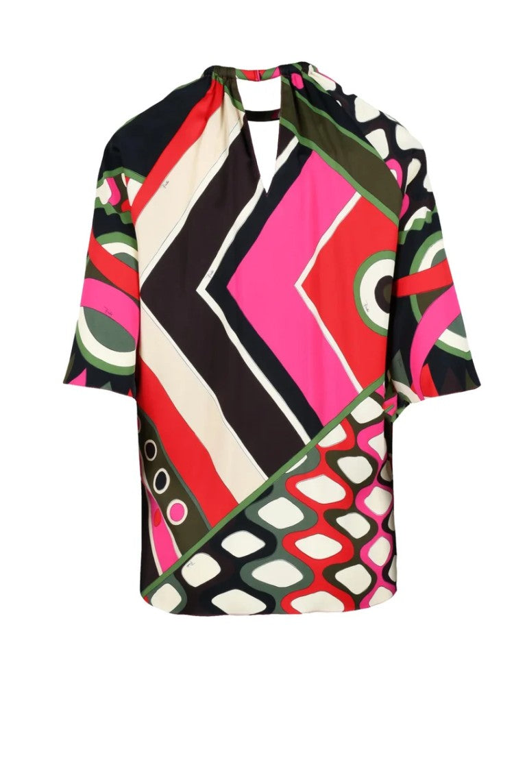 Pucci Jersey Blouse - Green/Red